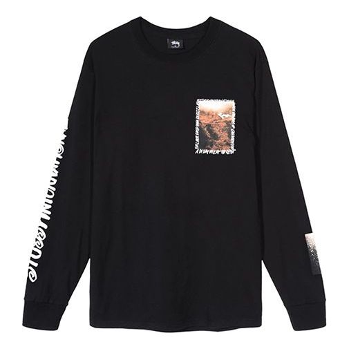 Stussy Great Outdoors Ls Tee Classic Poster Long Sleeves Unisex Black 1994492-BLACK