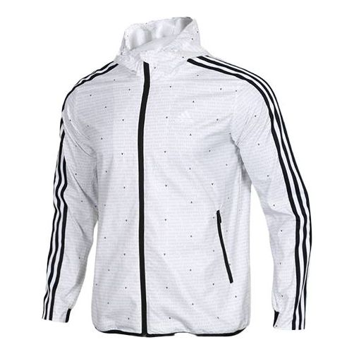 adidas Wb Aop 3s Woven Casual Sports Hooded Jacket White DW4622