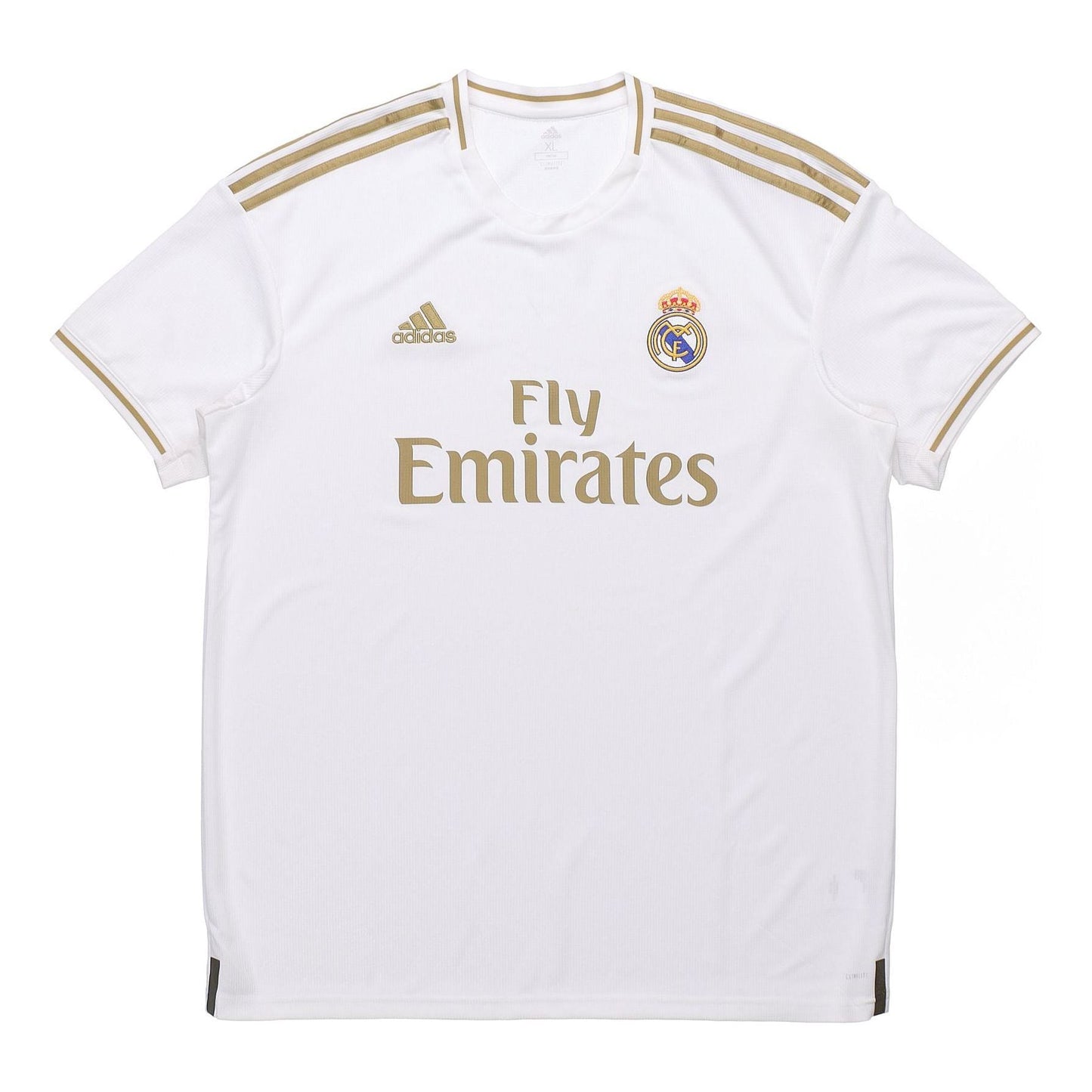 adidas real Madrid 19-20 Season Fan Edition Home Alphabet Logo Stripe Sports Soccer/Football Short Sleeve Jersey Asia Sizing DW4433