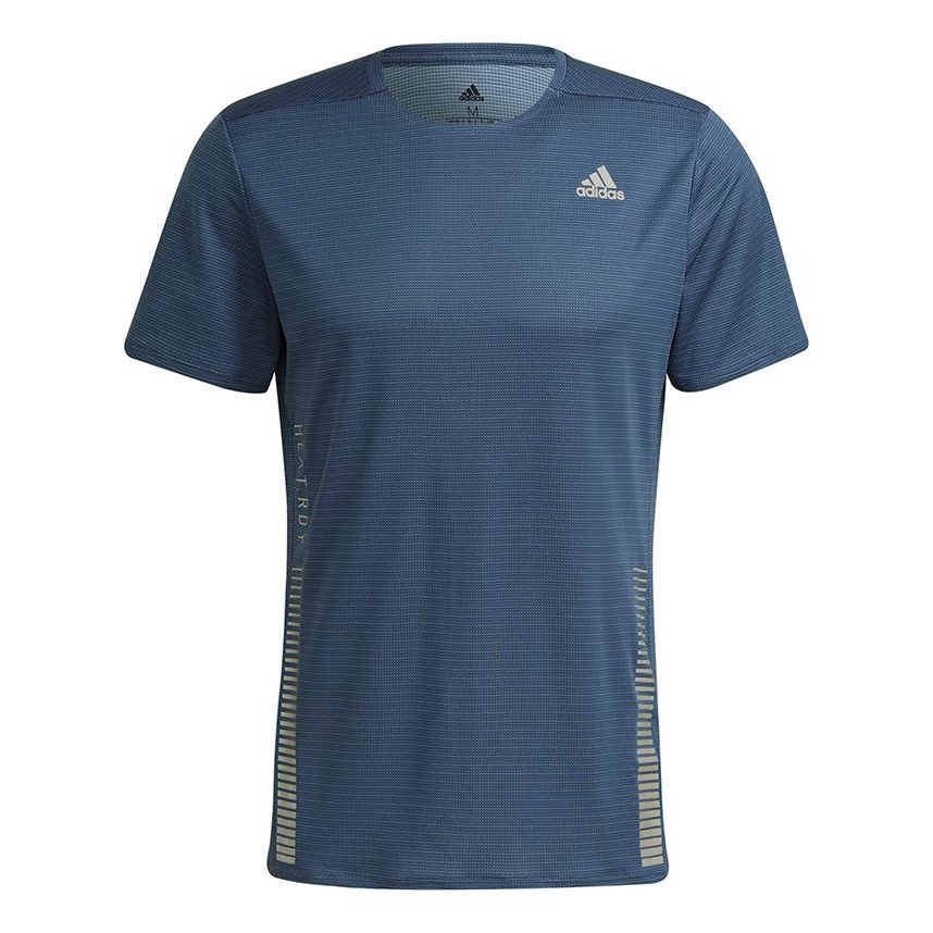 adidas Premium Tee M Reflective Running Sports Short Sleeve Blue H32557