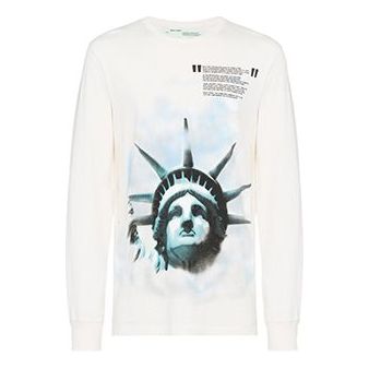 Off-White Statue of Liberty T-Shirt 'Black White Blue' OMAB001E181850150210