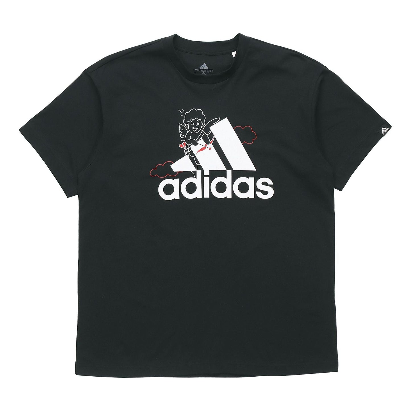 adidas U Vday T Athleisure Casual Sports Printing Pattern Short Sleeve Couple Style Black GV2911