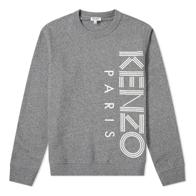 Men's KENZO Alphabet Logo Printing Round Neck Long Sleeves Pullover Gray F965SW1324MD-98