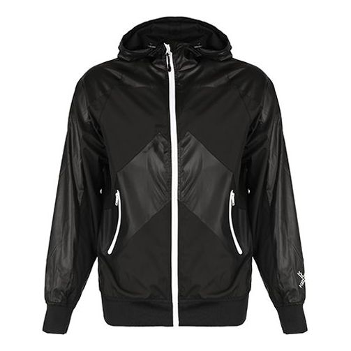 Men's KENZO SS21 Long Sleeves Hooded Jacket Black FB55BL1511NG-99