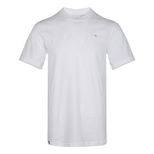 adidas originals Embroidered Shoe Printing Short Sleeve White ED6929