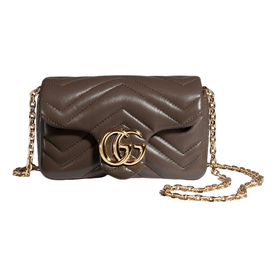 (WMNS) Gucci GG Marmont Mini Shoulder Bag 'Dark Taupe' 841290-AAGUV-2818