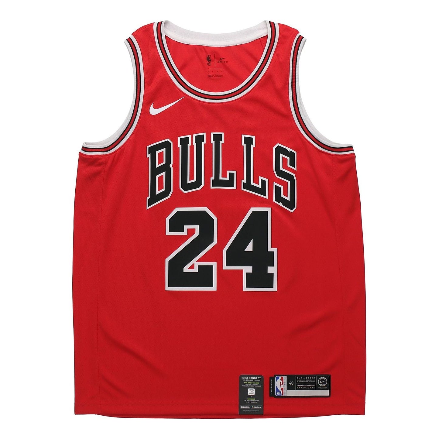 Nike NBA Basketball Jersey SW Fan Edition Chicago Bulls Markkanen 24 Red 864465-664