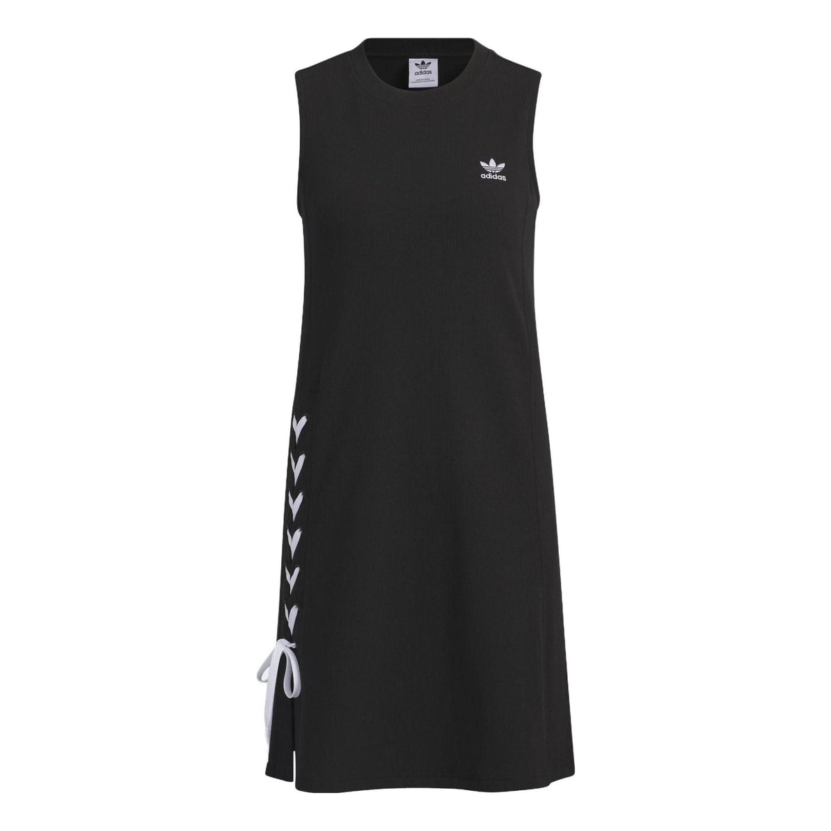 (WMNS) adidas originals Logo dress without sleeve 'Black' IP2193