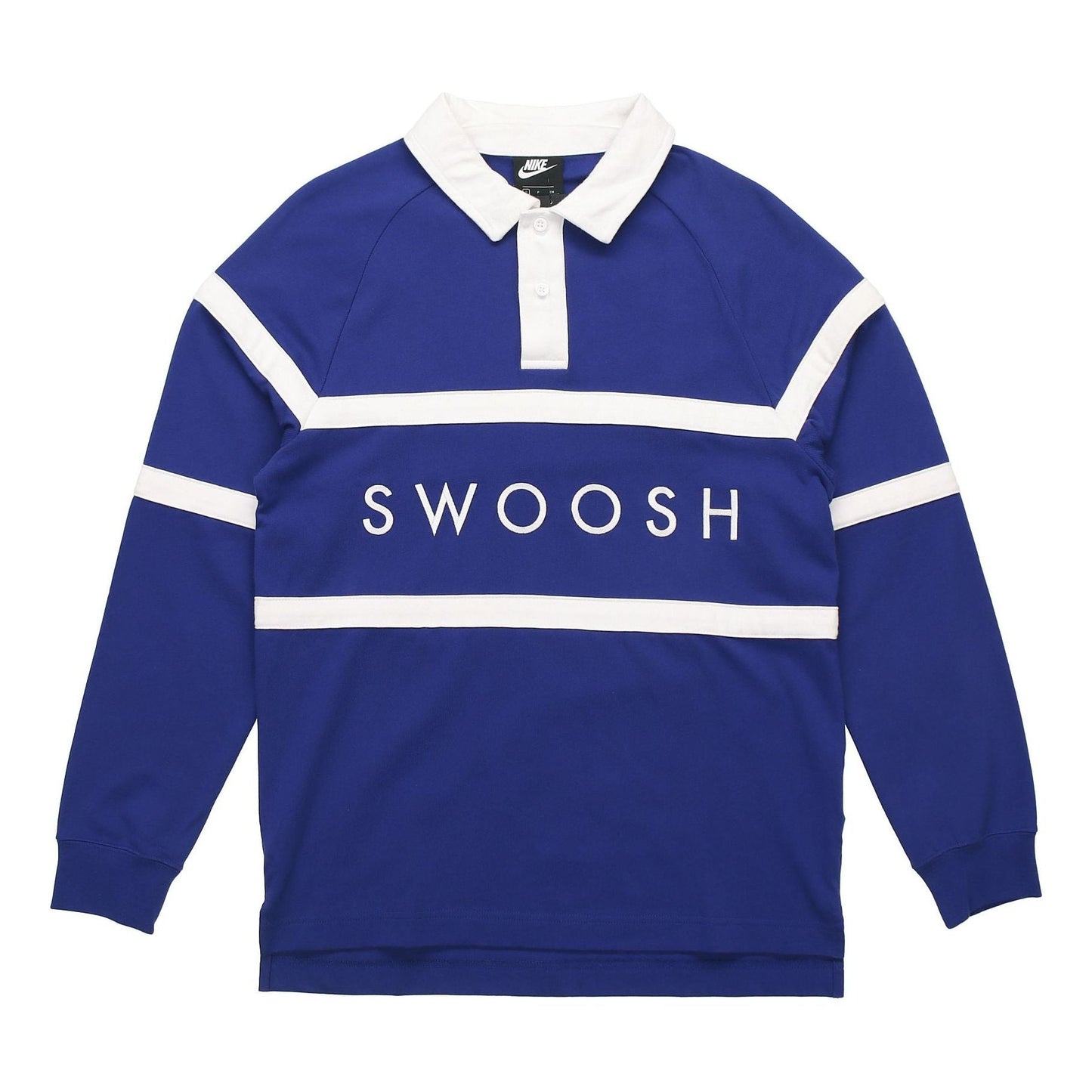 Nike As Sportswear Swoosh Rugby Polo 'Blue' CV0170-455