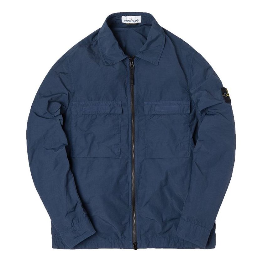 Men's STONE ISLAND Casual Pocket Nylon Jacket Navy Blue SI721511102-V0028