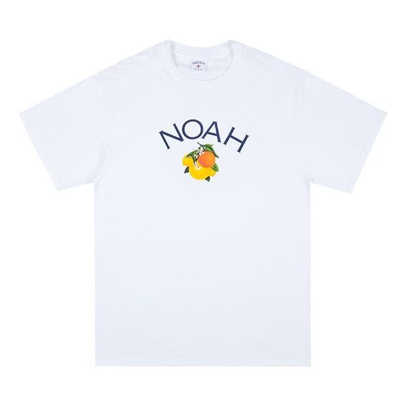 NOAH Fruit Logo Printing Round Neck Pullover Short Sleeve Unisex White T13SS20WHT
