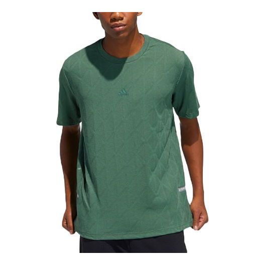 adidas Th Tee Techjaq Logo mesh Short Sleeve Green GP1011