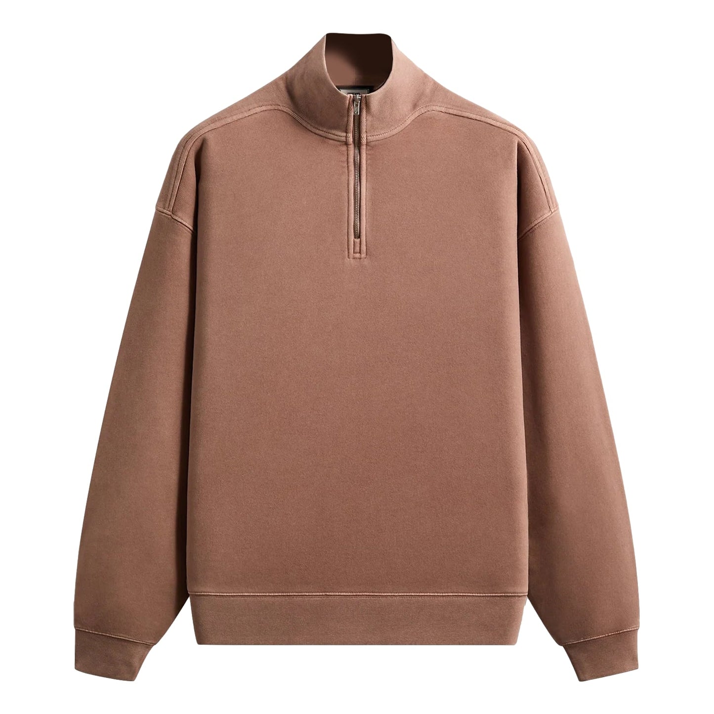 KITH 101 Sueded Fleece Nelson Quarter Zip 'Dusty Mauve' KHM034673-603