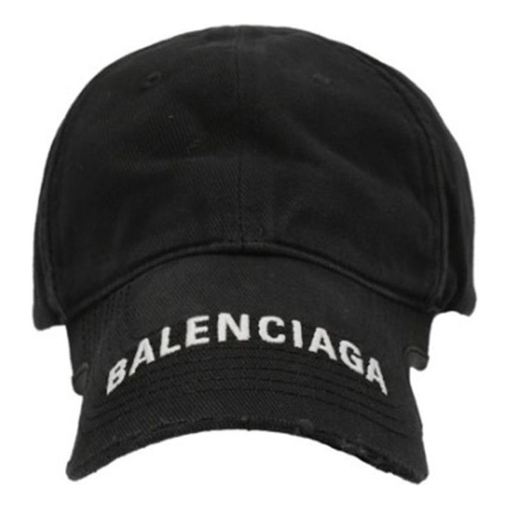 Balenciaga Hat Notch Logo Visor Cap 'Black' 697748410B21077