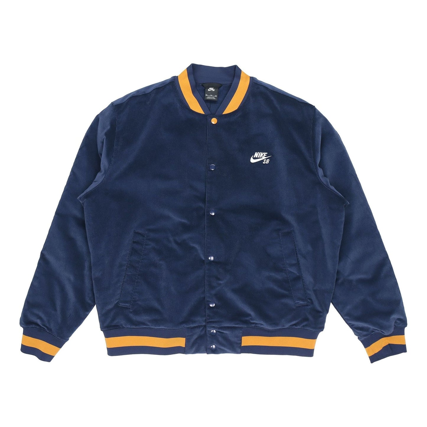 Nike SB Skateboard corduroy Skateboard Sports Logo Jacket Navy Blue Dark CK5445-410