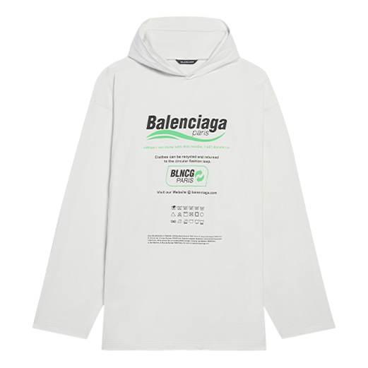 Men's Balenciaga FW21 Logo Alphabet Printing Loose White 662424TKVF89085