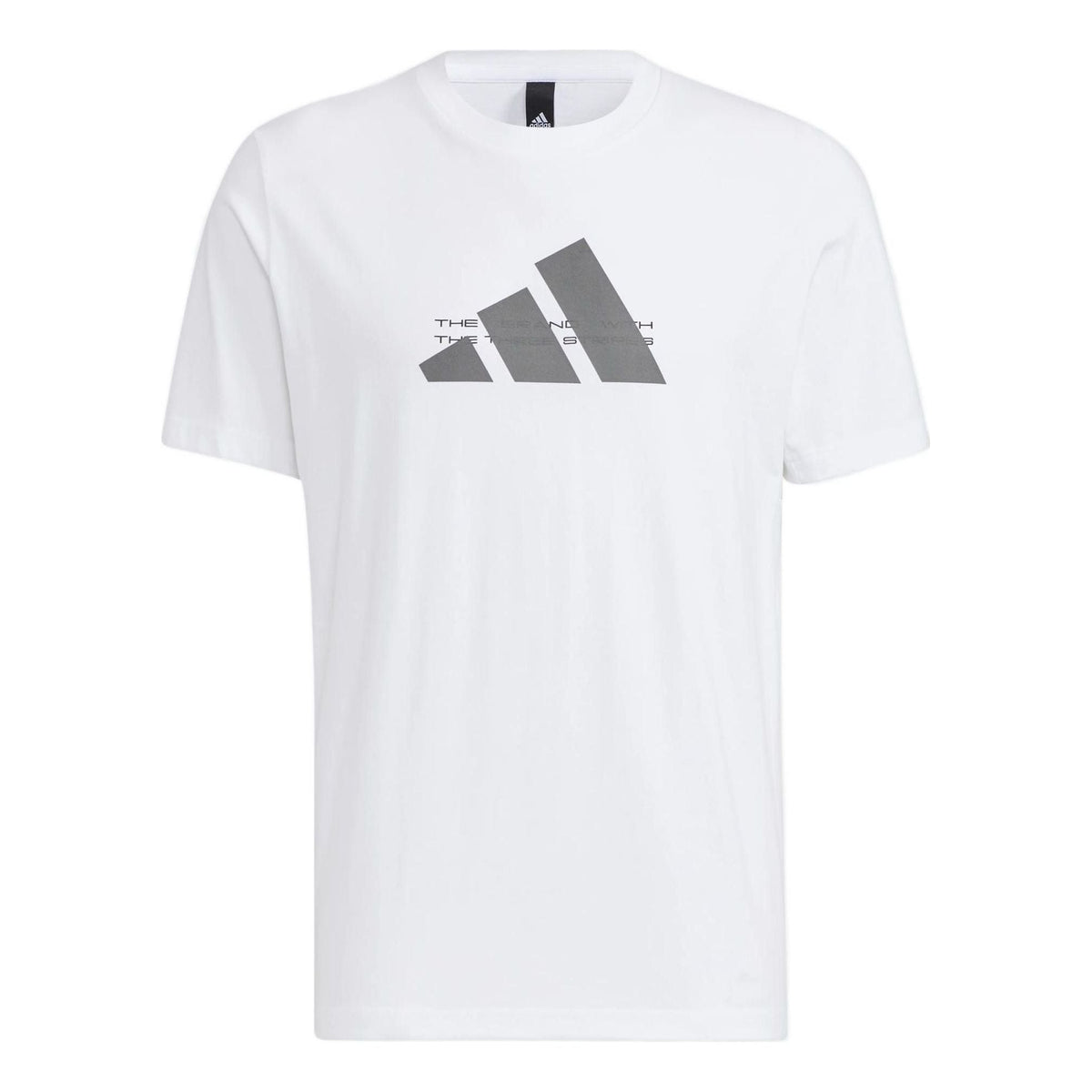 adidas Alphabet Large Logo Printing Round Neck Short Sleeve White HE9939