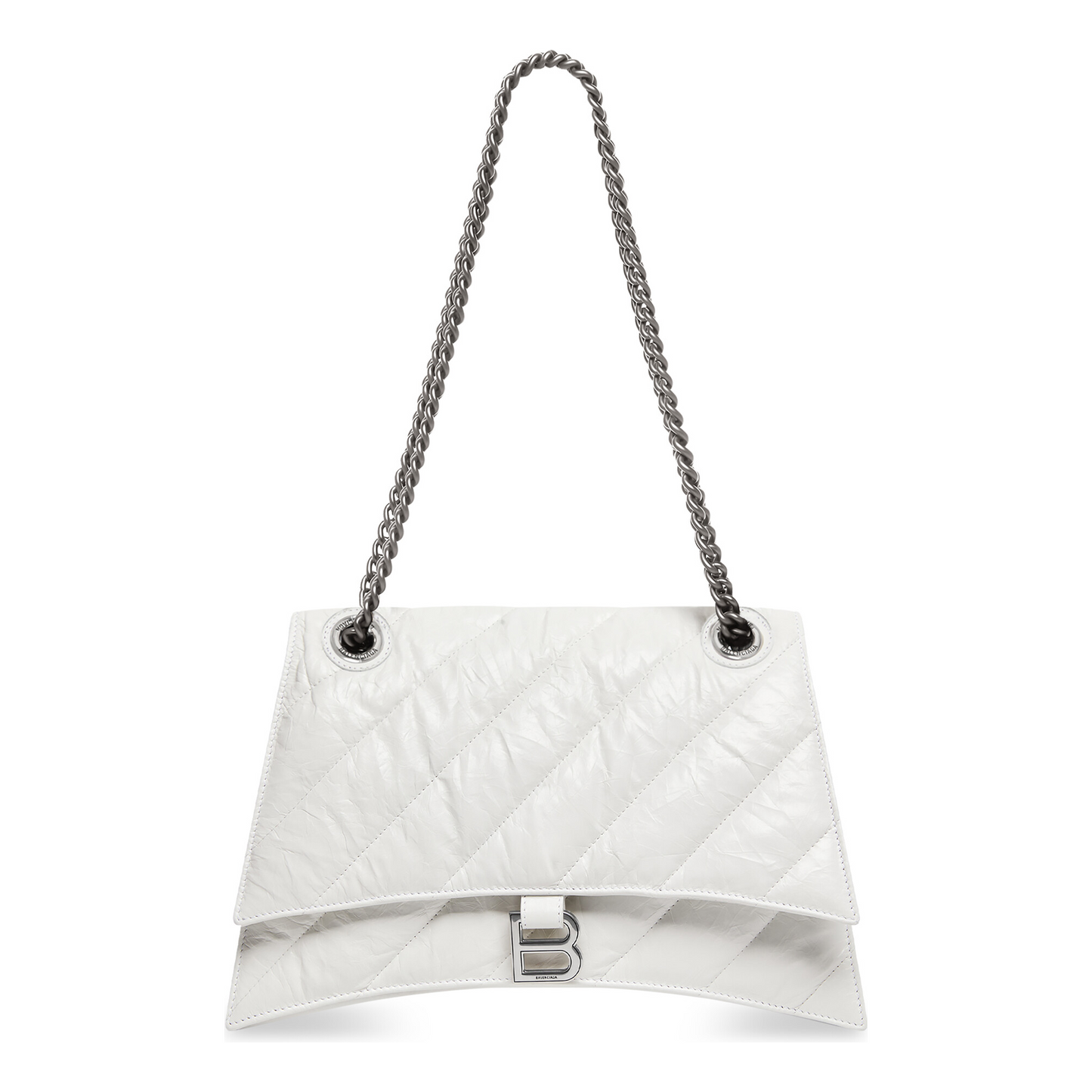 (WMNS) Balenciaga Crush Medium Chain Bag Quilted 'Optic White' 716393210J09001