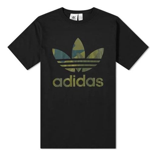 adidas originals Chest Logo Sports Short Sleeve Black FM3338