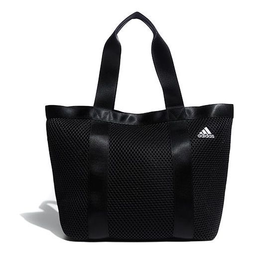 adidas Small logo Mesh Sports Portable Tote Shoulder Bag Black Handbag H64769