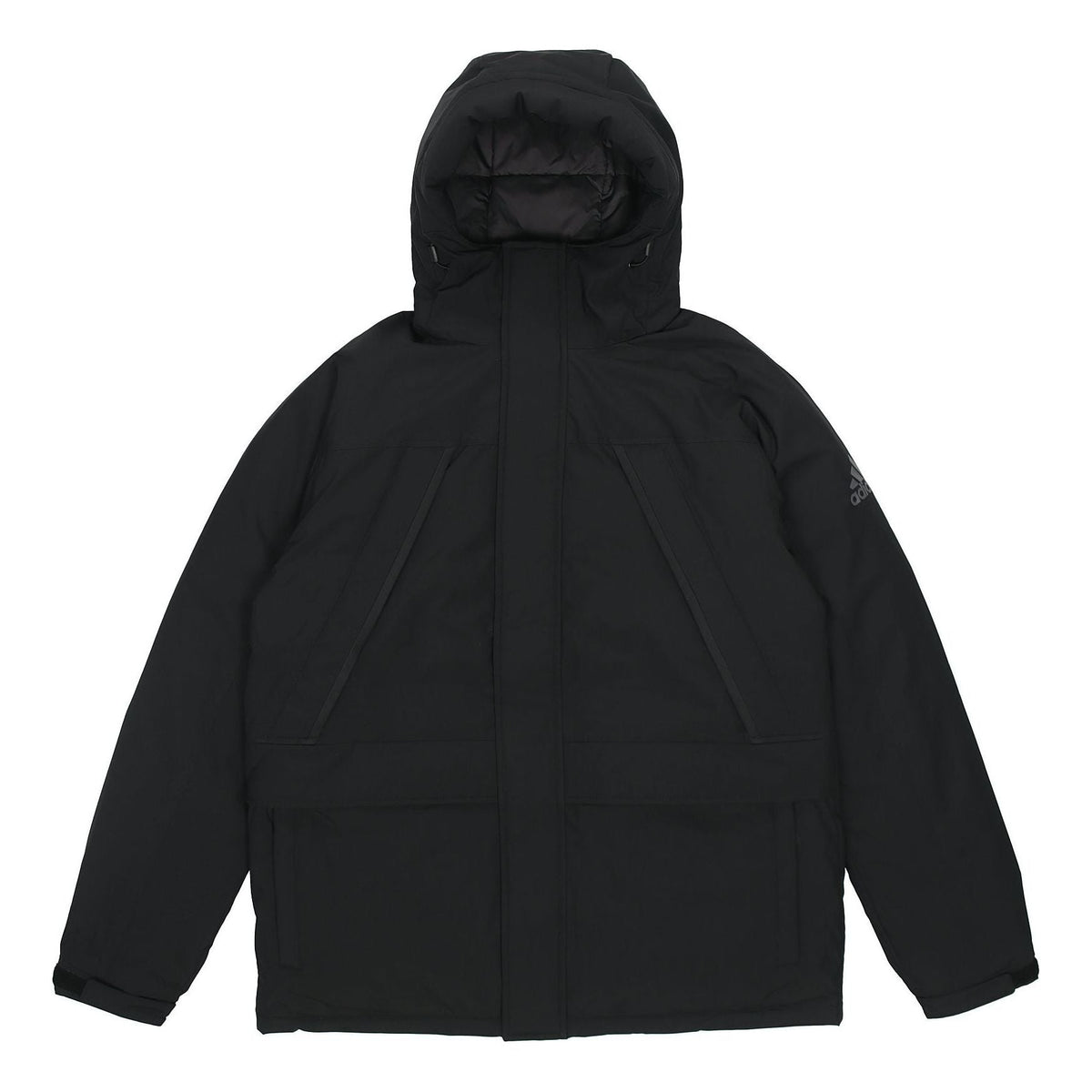 adidas Stay Warm Outdoor Sports Zipper hooded down Jacket Black GK0667