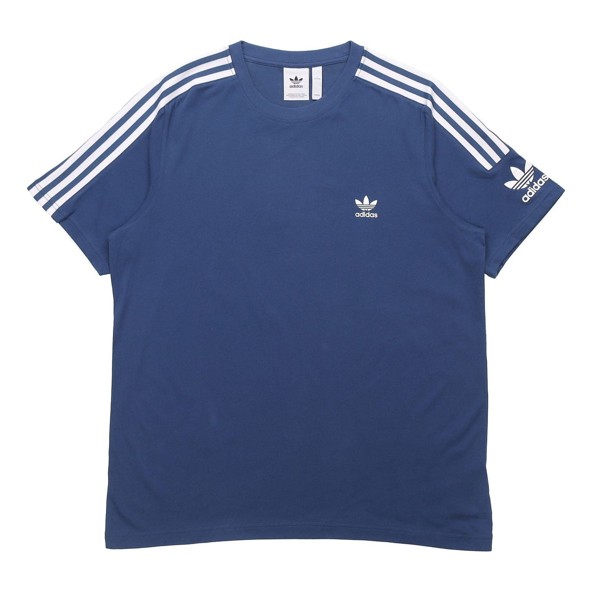 adidas originals Tech Tee logo Printing Short Sleeve Blue FM3798