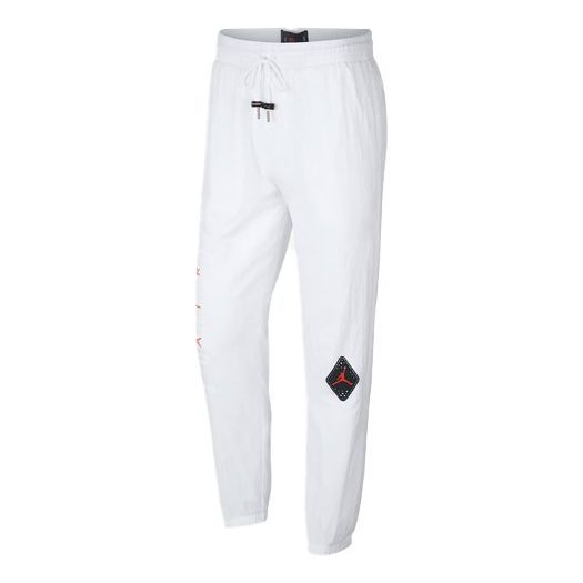 Air Jordan Legacy AJ 6 Logo Label Bundle Feet Sports Pants 'White' BV5402-100