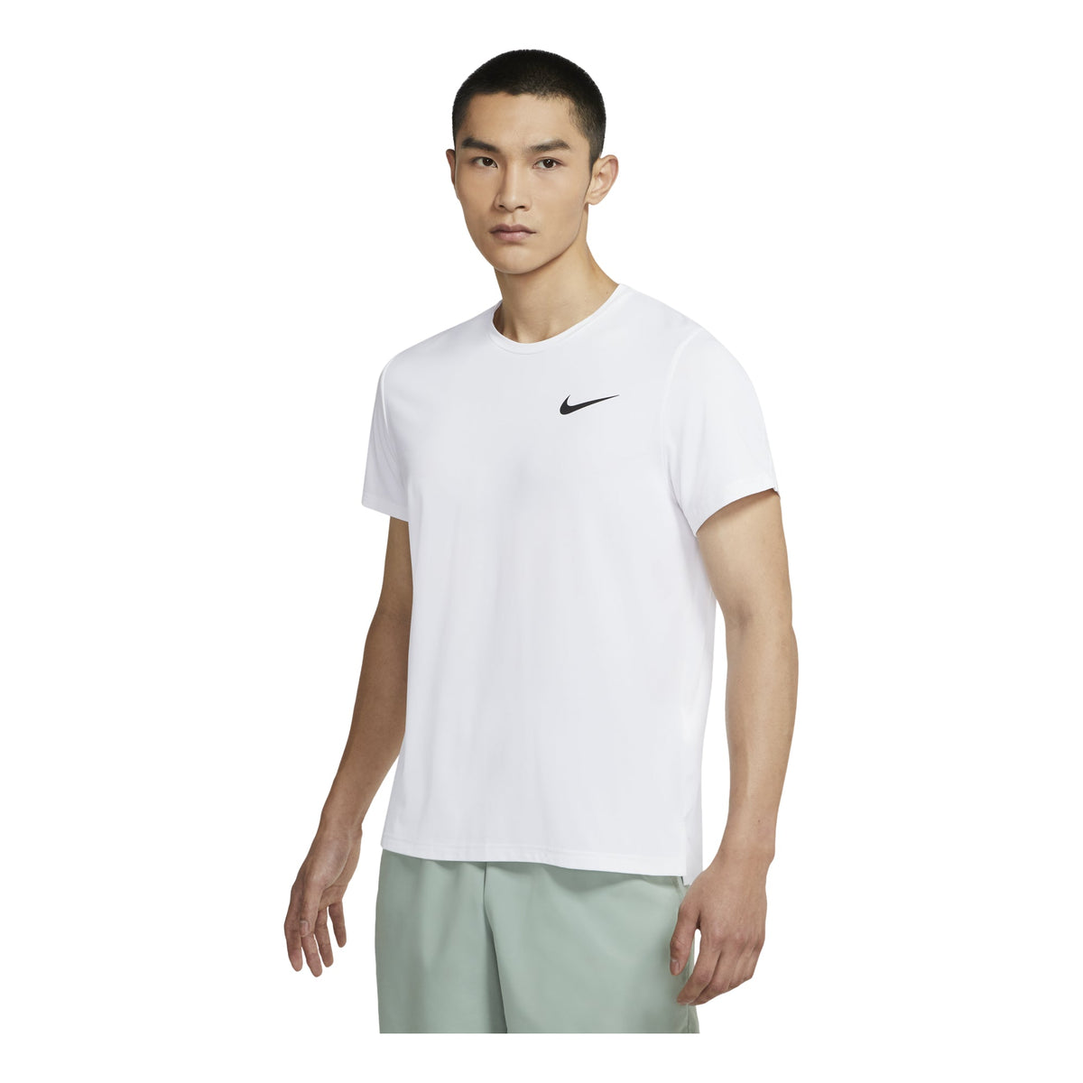 Nike Pro Dri-FIT Sports Training Quick-dry Crewneck Short Sleeve Men's White CZ1182-100