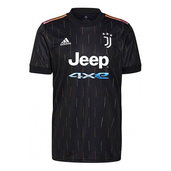 adidas Juventus Away Fan Edition Soccer/Football Sports Short Sleeve T-shirt Black GS1438