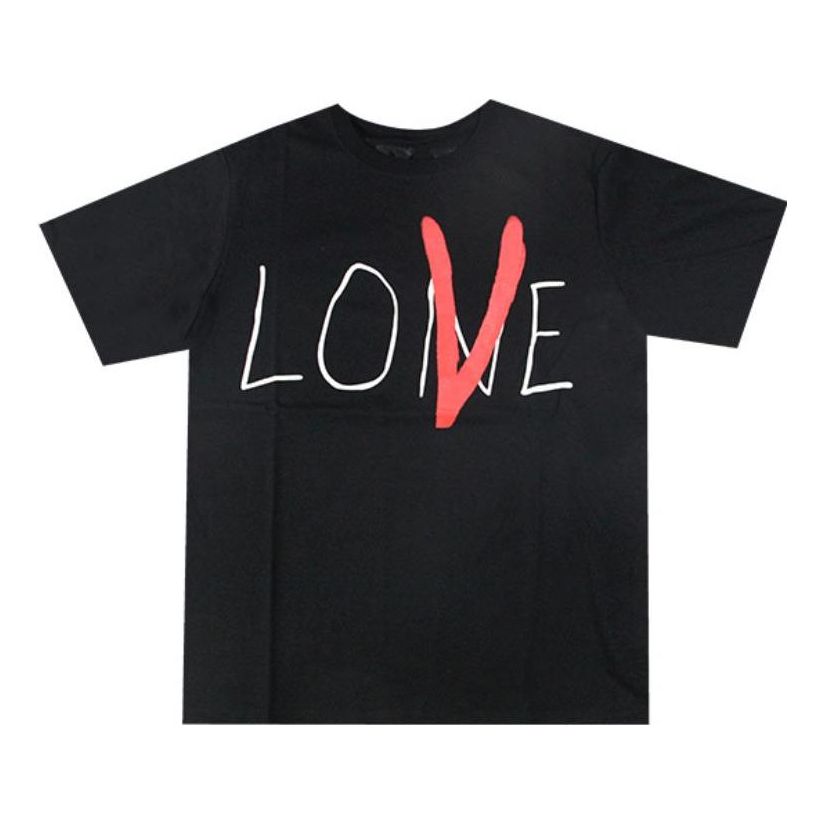 VLONE Love Tee Back Large Logo Short Sleeve Couple Style Black VLTE18SS003