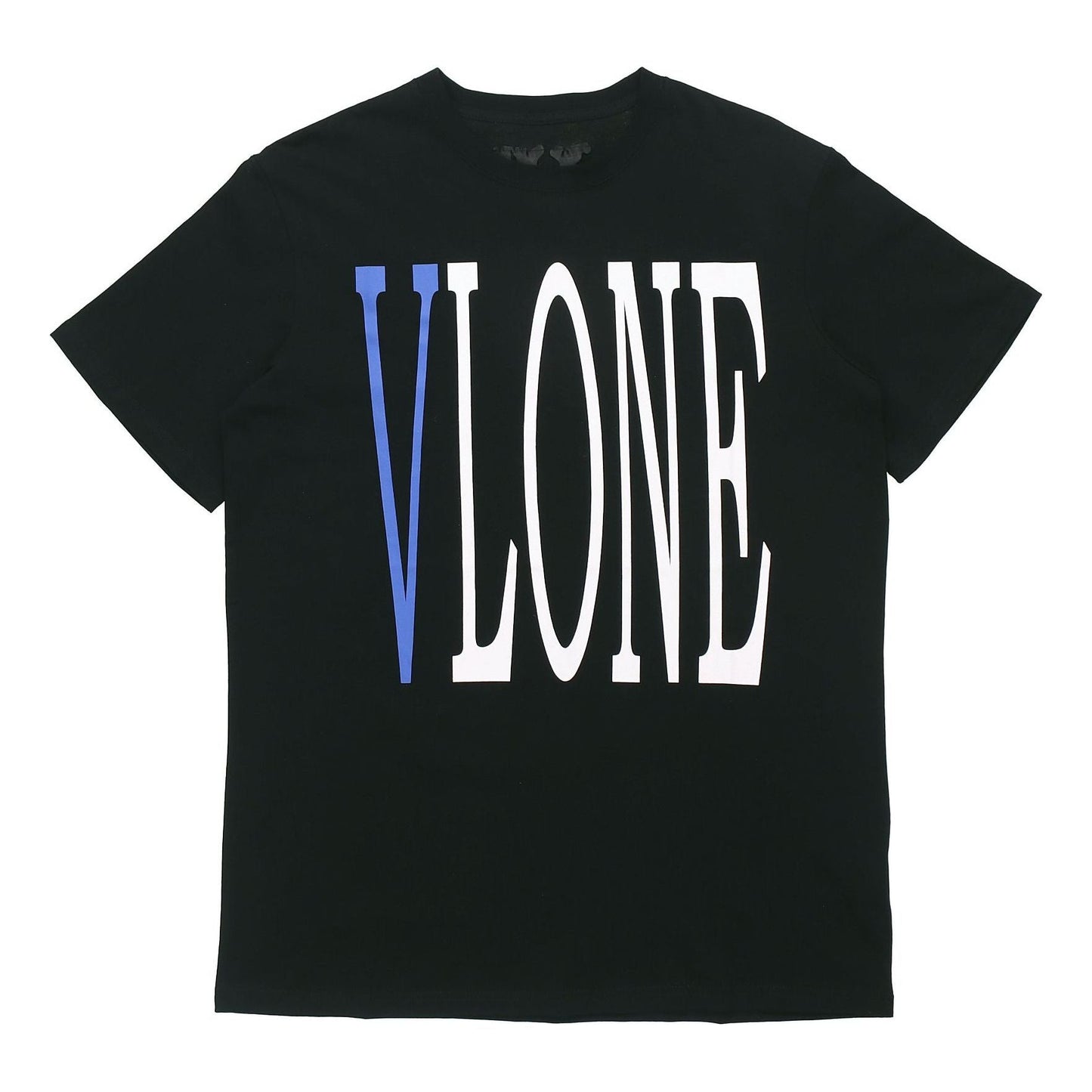 VLONE Large Logo Round Neck Short Sleeve T-shirt 'Black Blue' VLTE17SS004