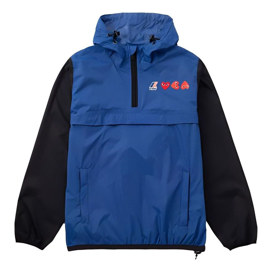 COMME des GARCONS PLAY FW25 x K-Way Half Zip Hoodie 'Blue' AZ-J506-051-2
