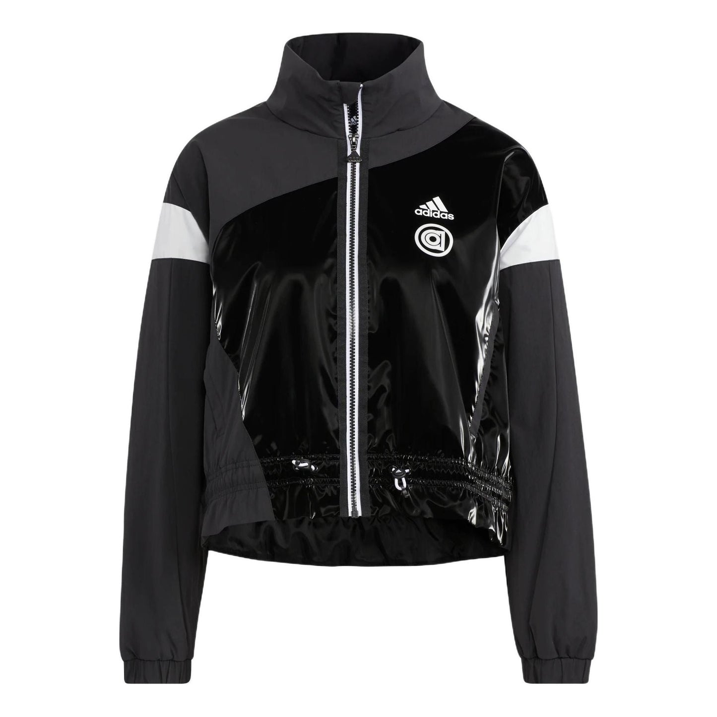 (WMNS) adidas UST Woven Jacket Asia Sizing 'Black White' HR8155