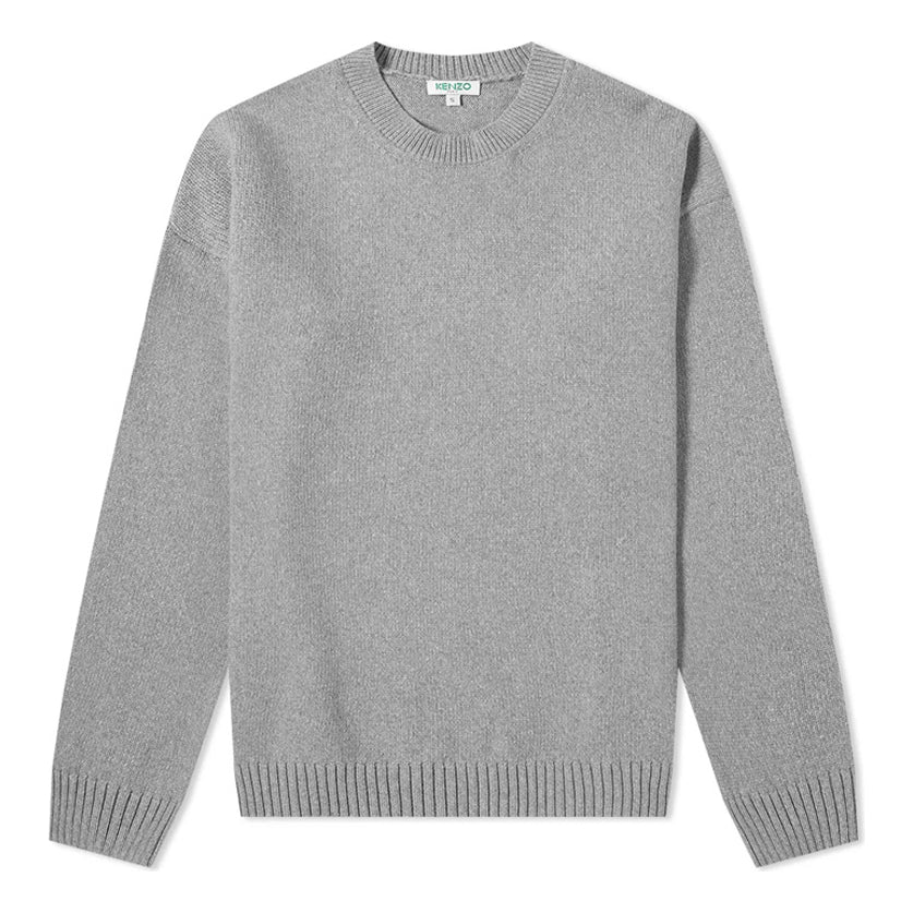 Men's KENZO Solid Color Round Neck Long Sleeves Pullover Gray F965PU2043BA-93