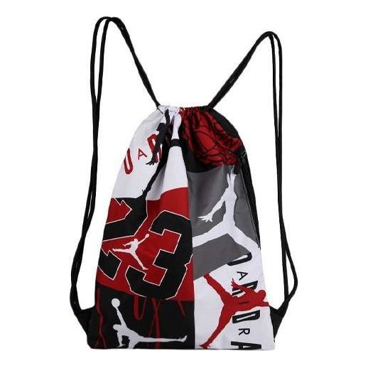 Air Jordan Drawstring Bag 'White Black Grey' 9A0360-R78