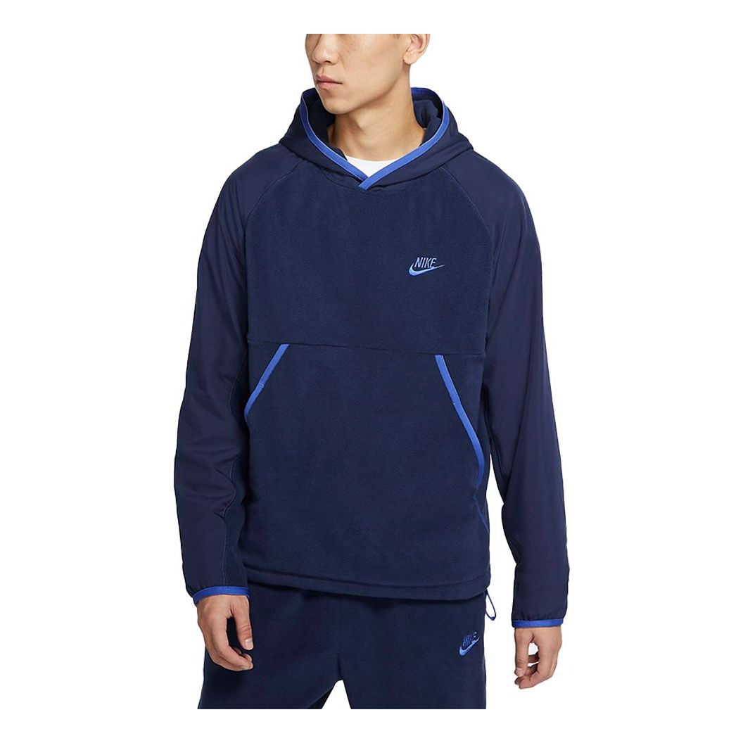 Nike Solid Color Pullover Fleece Navy Blue Dark CU4364-410