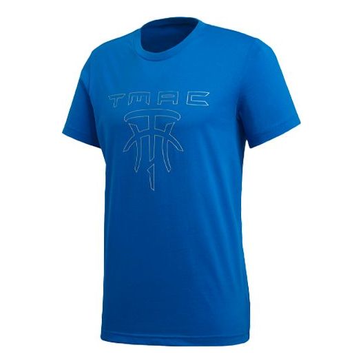 adidas T-MAC Legacy Basketball Sports Round Neck Short Sleeve Blue FM4957