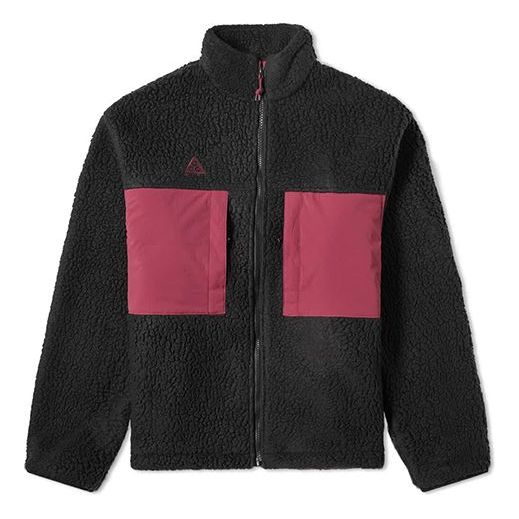 Nike x ACG Colorblock Athleisure Casual Sports Stay Warm Fleece Stand Collar Jacket Black CT2949-010