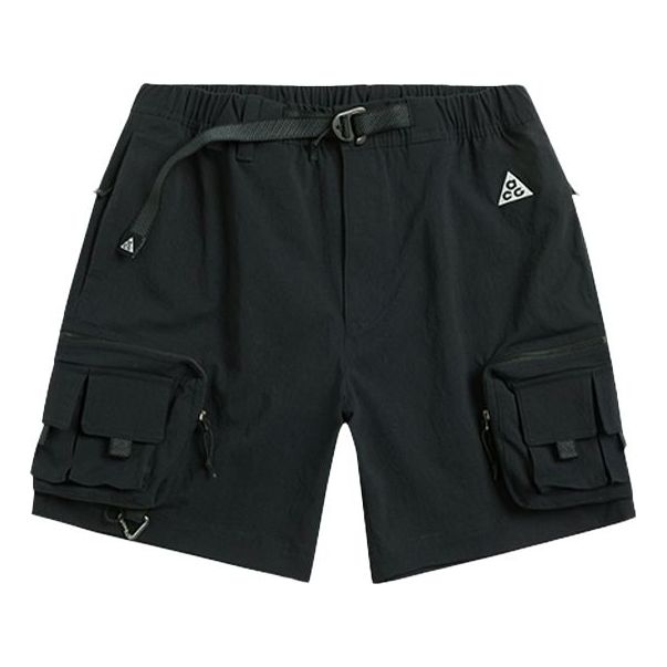 Nike x ACG Embroidered Logo Lacing waterproof Multiple Pockets Shorts Black DH8348-010