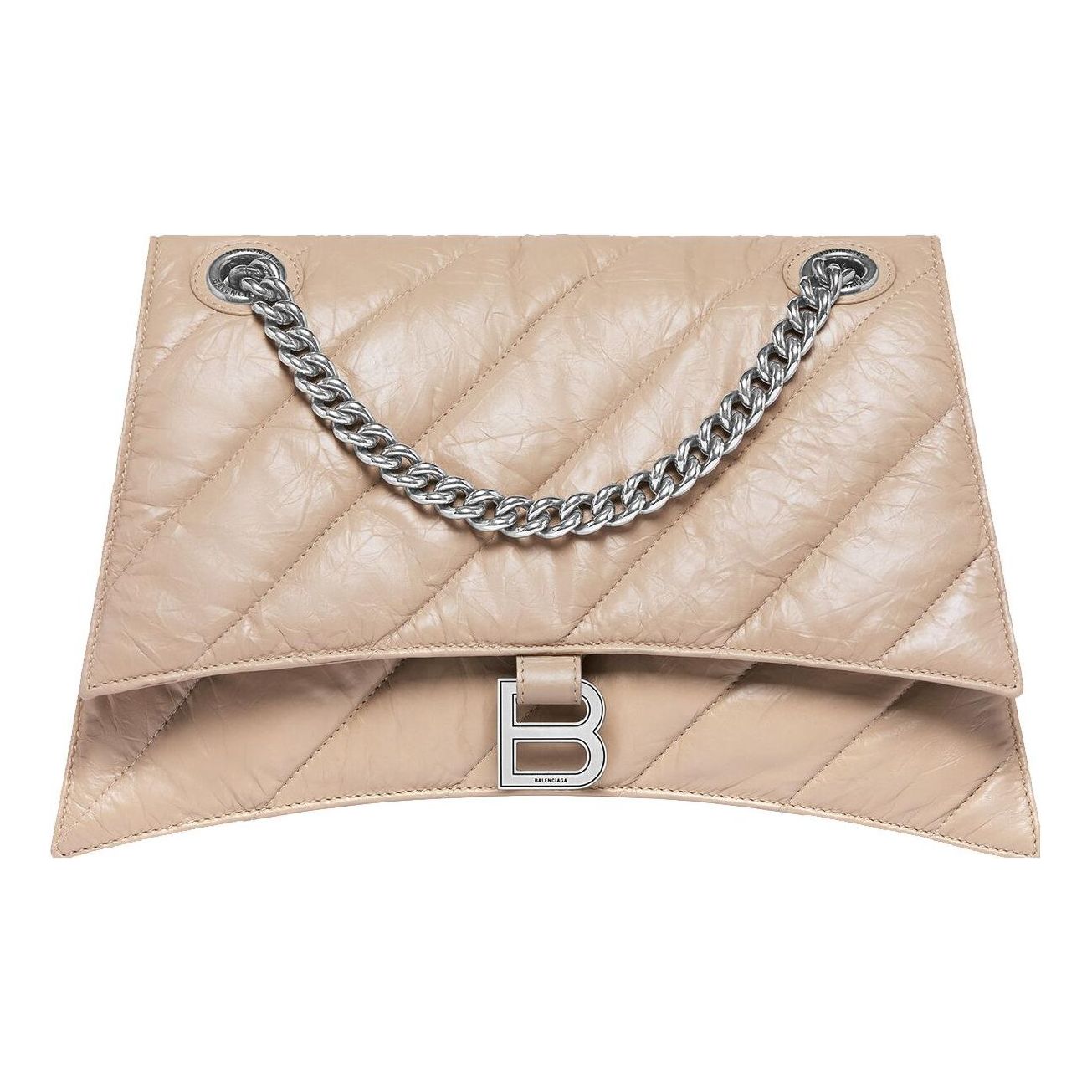 (WMNS) Balenciaga Crush Medium Chain Bag Quilted 'Light Brown' 716393210J02906