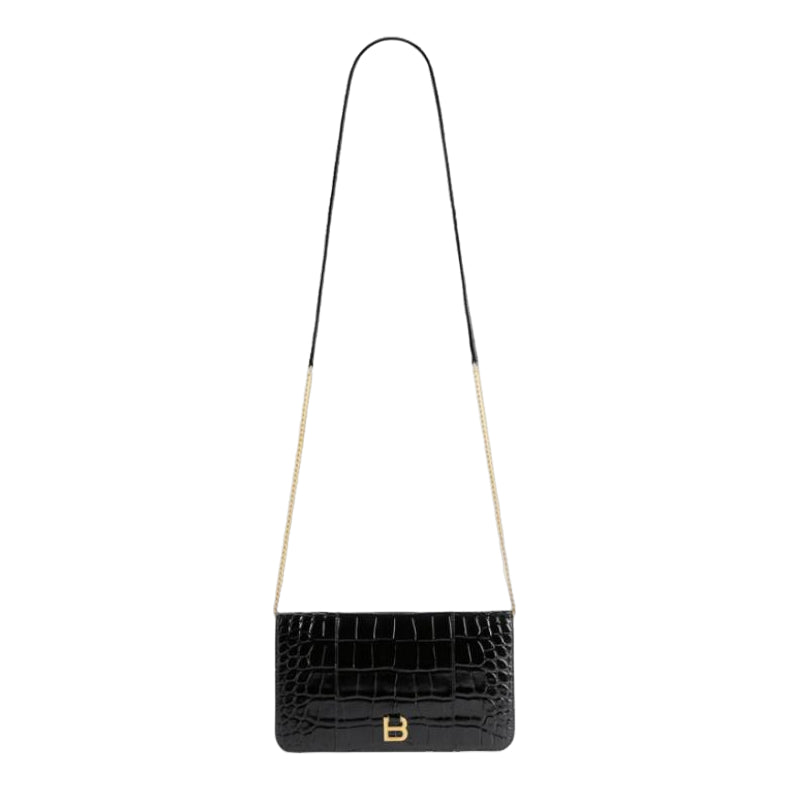 (WMNS) Balenciaga Hourglass Phone Pouch 'Black' 8661262ABWD1000