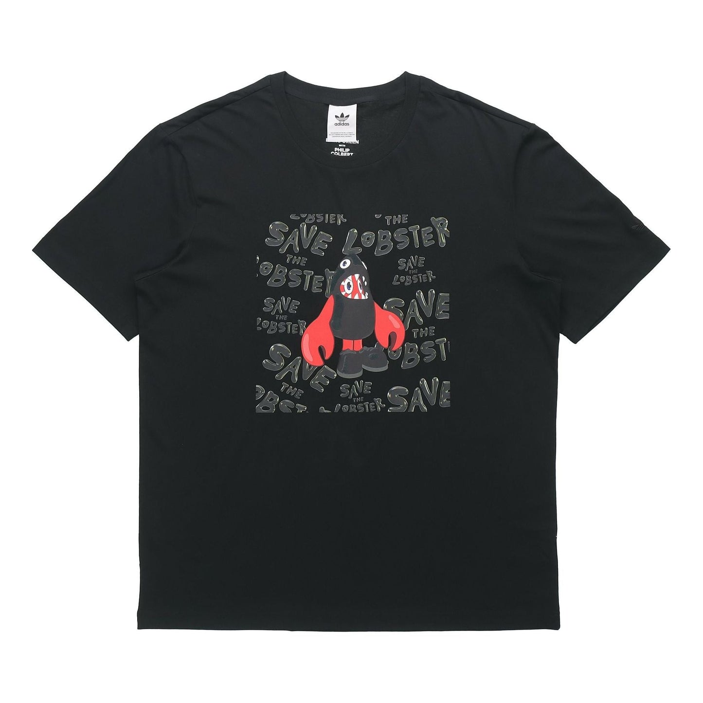 adidas originals Artist Tee Ss Dragon Printing Round Neck Pullover Sports Short Sleeve Black HA4699
