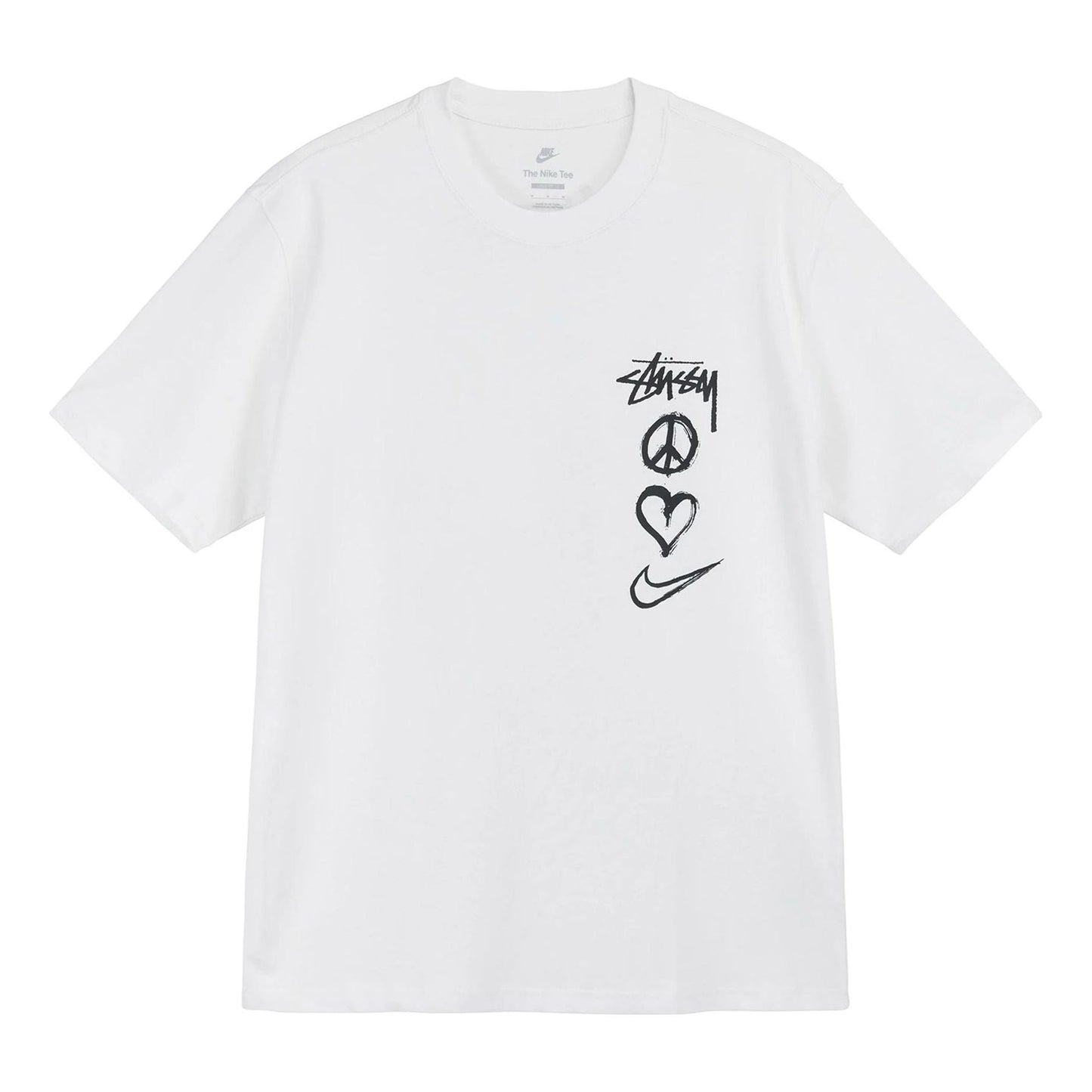 Nike x Stussy Peace Love Swoosh T-Shirt 'White' DM4942-121