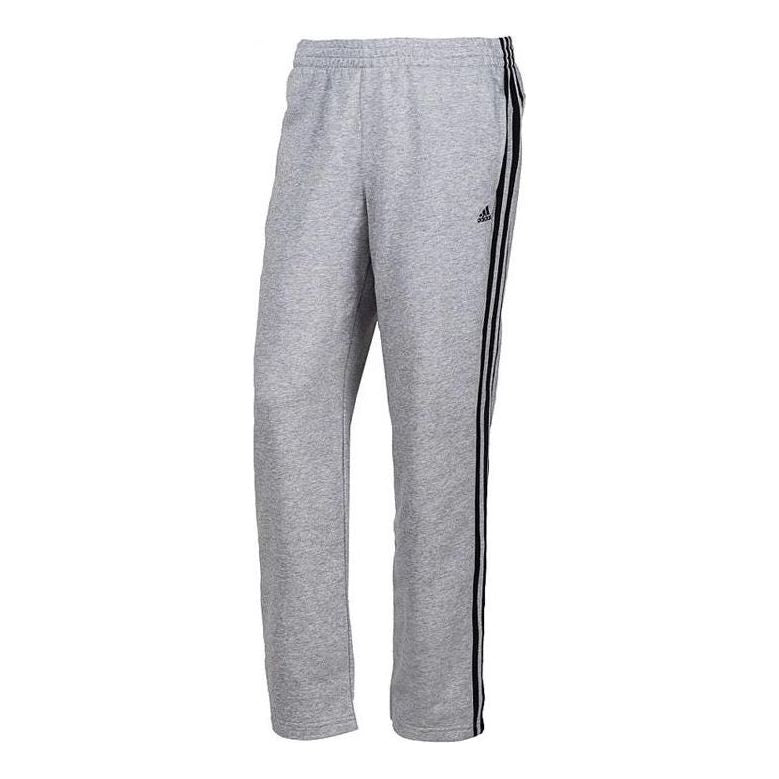 Men's adidas Logo Micro Mark Stripe Straight Sports Pants/Trousers/Joggers Gray X12934