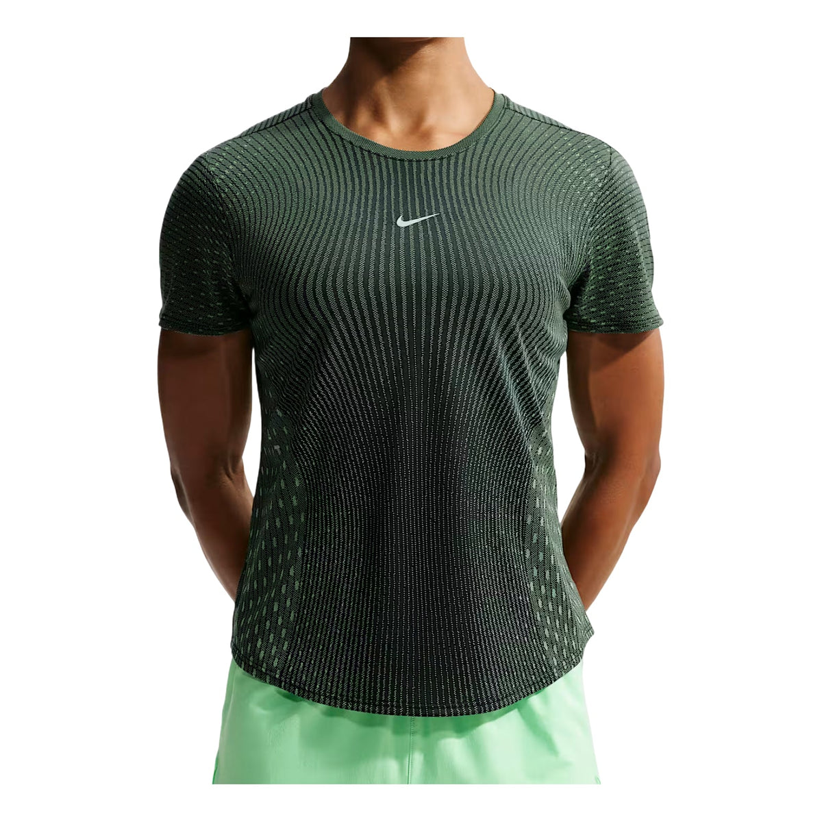 (WMNS) Nike Swift Aero-FIT T-Shirt 'Black Light Green Spark' IH8114-014