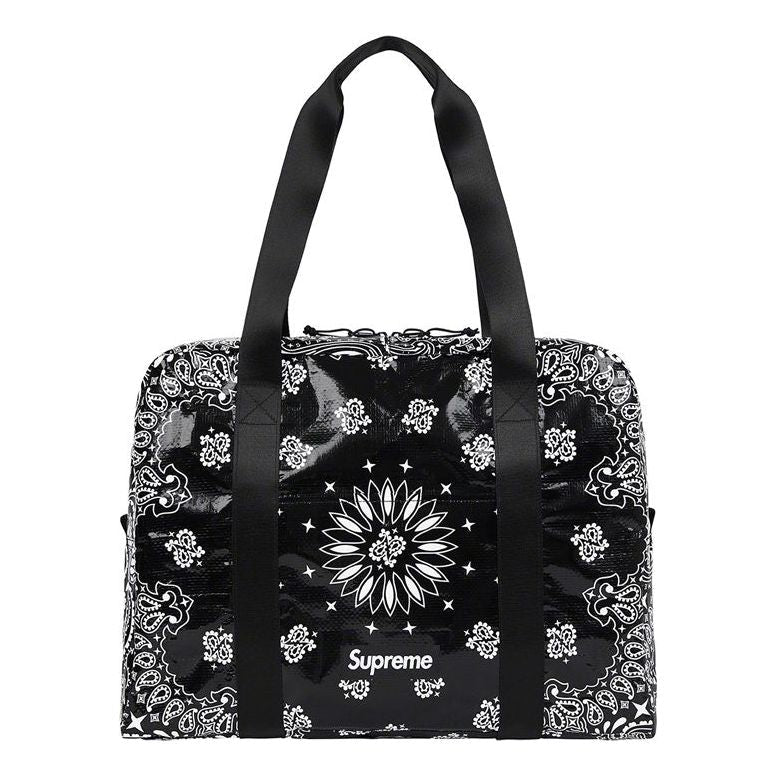 Supreme Bandana Tarp Small Duffle Bag 'Black Whtie' SUP-SS21-623