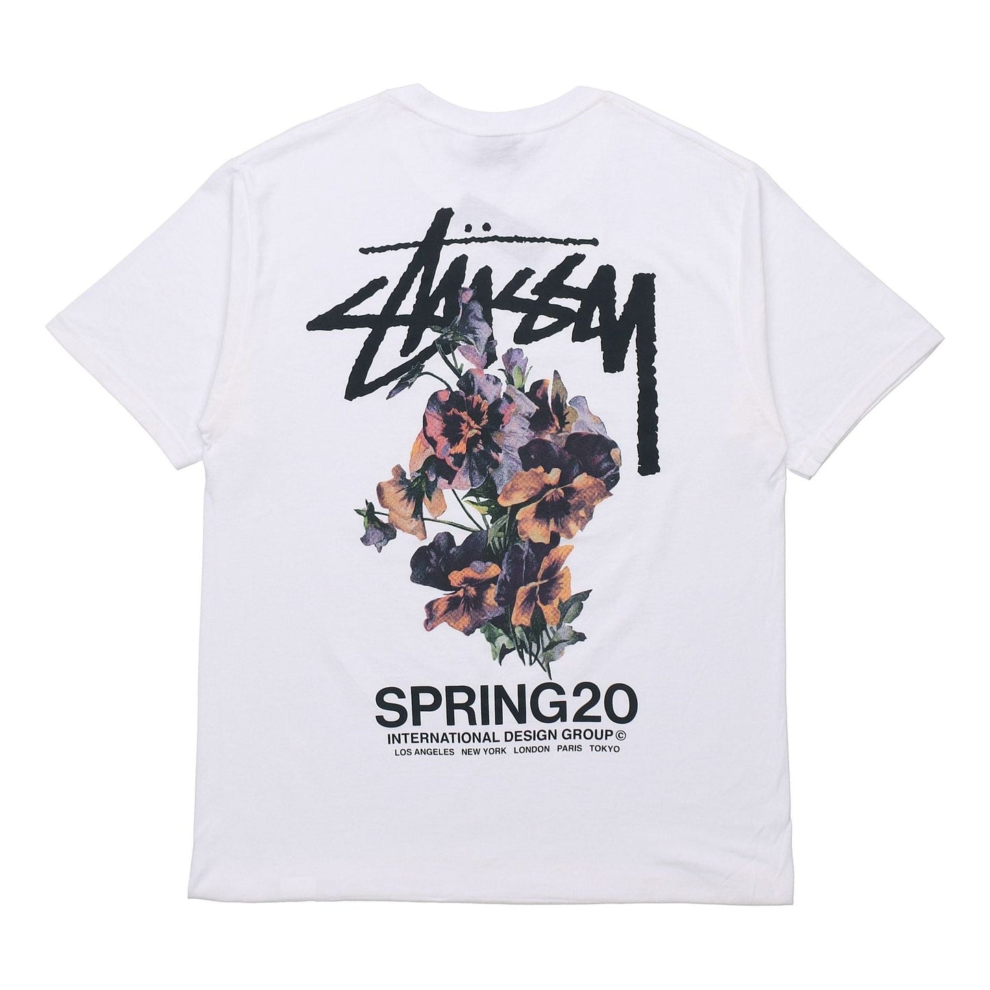 Stussy Bouquet Tee Printing Short Sleeve Unisex White 1904565-WHT