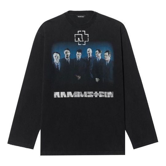 Balenciaga Rammstein Germany Band Crossover Long Sleeves Unisex Black 651796TLV511000