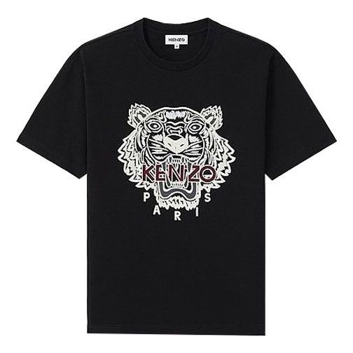 KENZO MENS Tiger Head Print Short Sleeve Black FA65TS0654YV-99