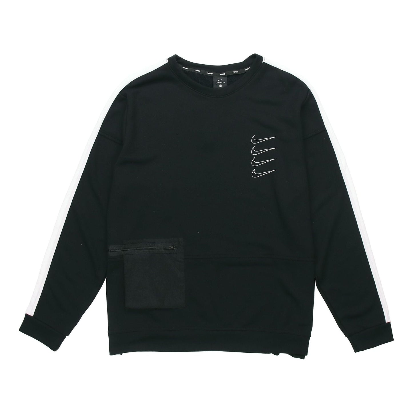 Nike Dri-fit Logo Knit Quick Dry Training Pullover Black CJ4624-010